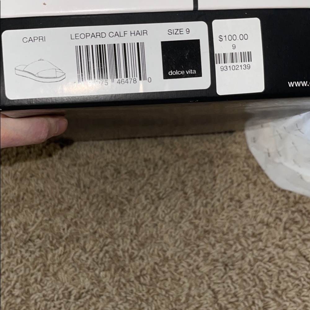 Dolce vita Capri sandals leopard print calf hair